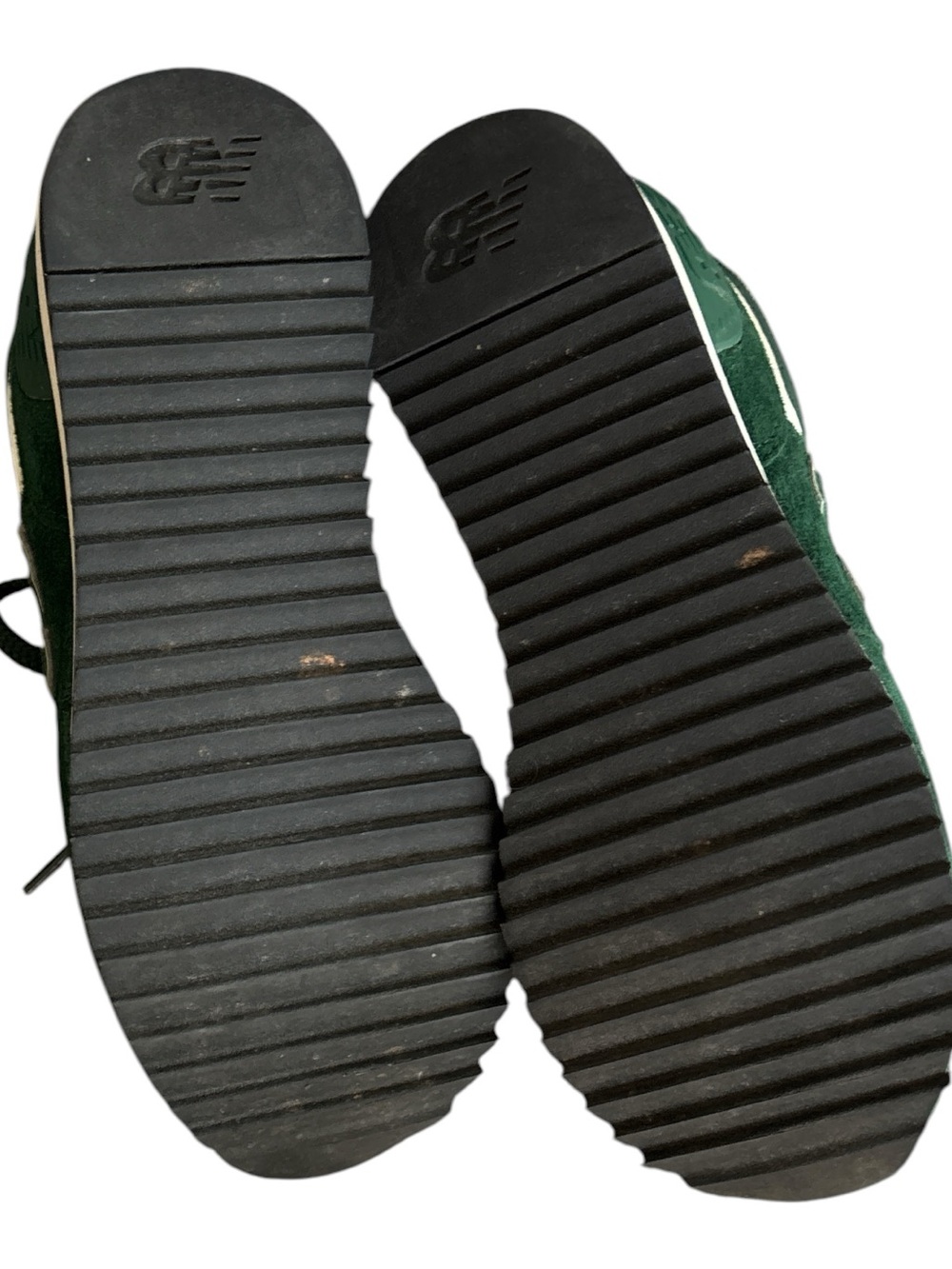New Balance 574 Women's Acidic Green Suede Platform Sneakers with White Accents - Picture 4 of 10